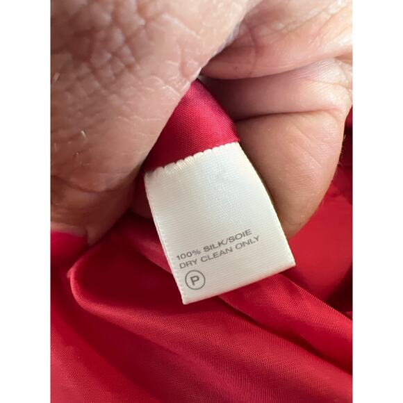Lafayette 148 size 4 petite red silk blazer jacket - Picture 4 of 4